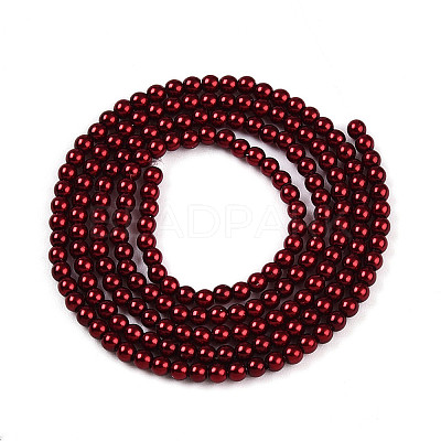 Baking Paint Pearlized Glass Pearl Bead Strands HY-N002-2mm-A13-1