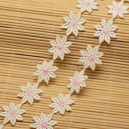 Flower Cotton Ribbon for Jewelry Making X-ORIB-F001-14-1