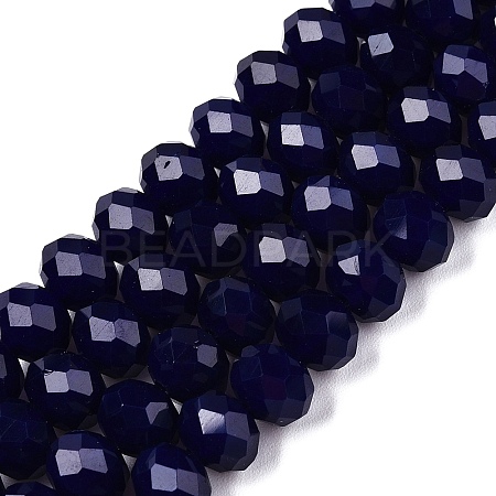 Opaque Solid Color Imitation Jade Glass Beads Strands LS-EGLA-A044-P8mm-D07-1