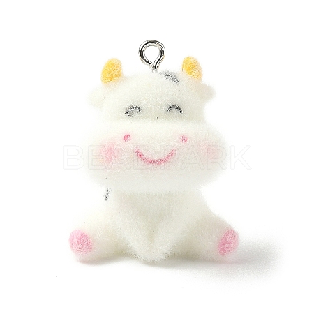 Flocky Opaque Resin Pendants LS-FIND-A058-02C-1