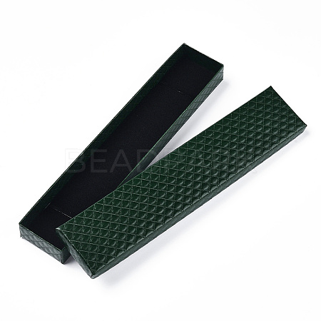 Rhombus Textured Cardboard Jewelry Necklace Boxes CBOX-T006-03C-1