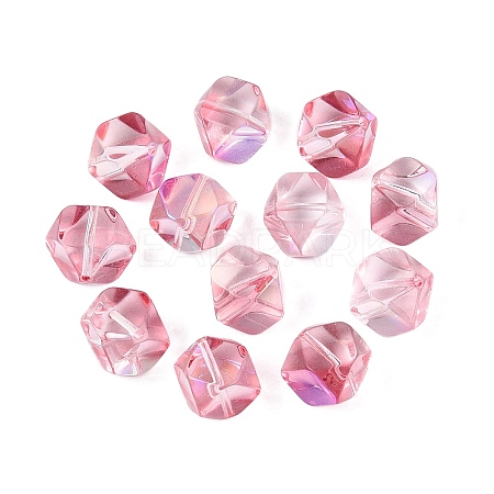 Electroplate Transparent Glass Beads EGLA-Q140-01-A03-1