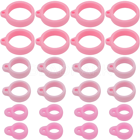 Gorgecraft 60Pcs 3 Style Silicone Pendant SIL-GF0001-28C-1