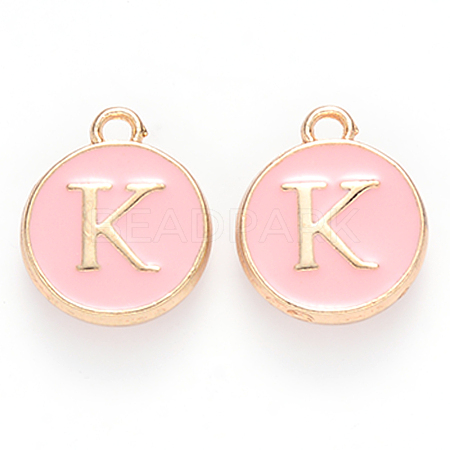 Golden Plated Alloy Enamel Charms ENAM-S118-07K-1