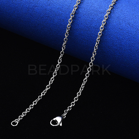 Non-Tarnish 304 Stainless Steel Cable Chain Necklace NJEW-S420-007B-P-1