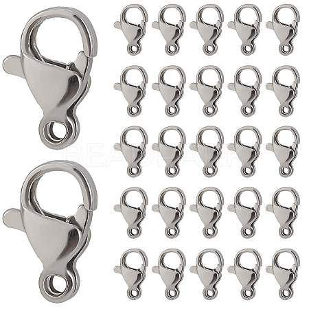 304 Stainless Steel Lobster Claw Clasps STAS-SP0001-73A-1