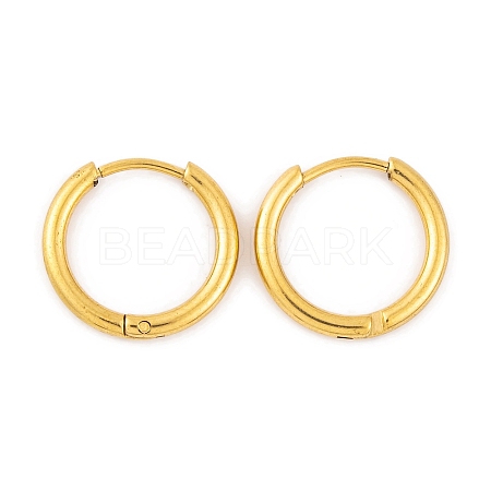 Ion Plating(IP) Round Ring 304 Stainless Steel Hoop Earrings for Women EJEW-G388-02C-G-1