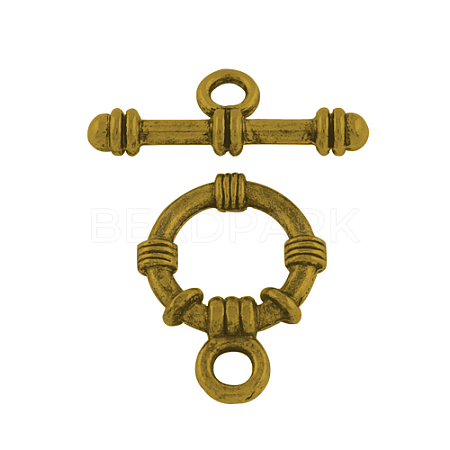 Tibetan Style Alloy Toggle Clasps TIBE-2009-AG-RS-1