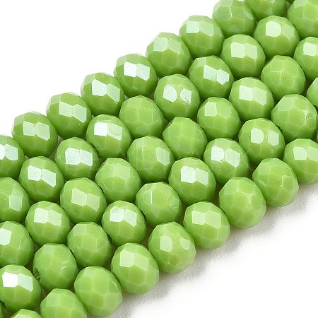Electroplate Glass Beads Strands EGLA-A034-P6mm-A28-1