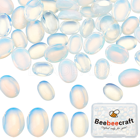 Beebeecraft 60Pcs 2 Styles Opalite Cabochons G-BBC0001-38-1