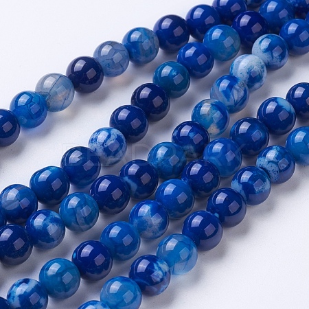 Natural Agate Beads Strands X-G-G754-07-8mm-1