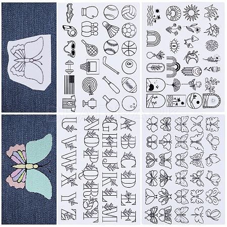 Non-Woven Embroidery Aid Drawing Sketch DIY-WH0538-005-1