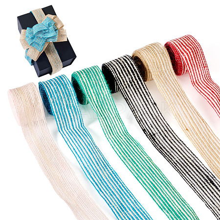 12M 6 Colors Burlap Ribbon OCOR-TA0002-50-1