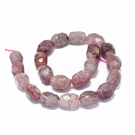 Natural Strawberry Quartz Beads Strands G-F632-19-1