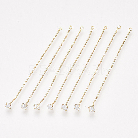 Brass Coreana Chain Tassel Big Pendants X-KK-S348-403G-1