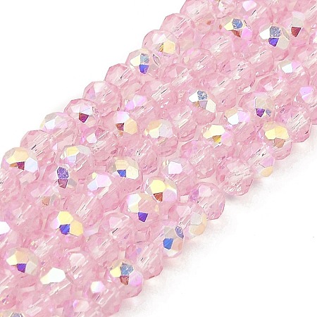 Baking Paint Transparent Glass Beads Strands DGLA-A034-J4mm-B06-1