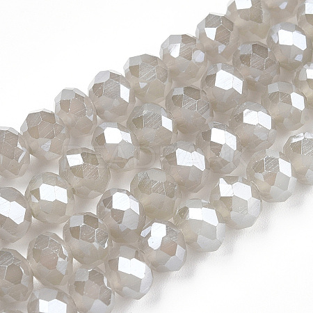 Electroplate Glass Beads Strands EGLA-A034-J6mm-A15-1