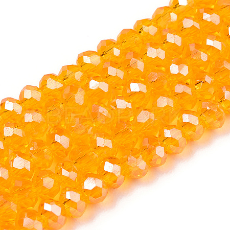 Electroplate Glass Beads Strands EGLA-A034-T1mm-A24-1