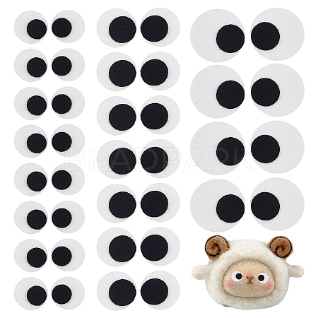 60 Pairs 3 Styles Felt Cabochons DIY-PH0033-22-1