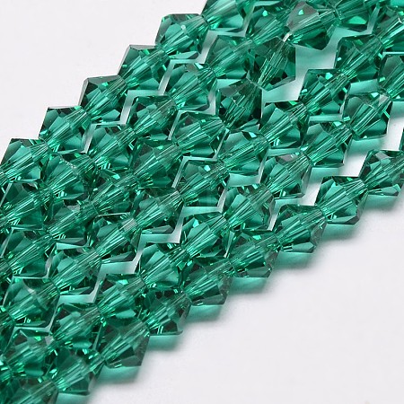 Imitate Austrian Crystal Bicone Glass Beads Strands GLAA-F029-4x4mm-10-1