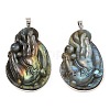 Natural Labradorite Big Pendants G-K338-35P-1