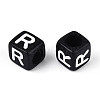 Initial Acrylic Horizontal Hole Beads OACR-ZX006-35R-2