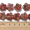 Dyed Natural Imperial Jasper with Resin Beads Strands G-G083-G03-01-4