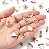 36Pcs 9 Styles Alloy Enamel Pendants ENAM-FS0002-83-3
