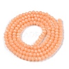 Opaque Solid Color Glass Beads Strands EGLA-T021-02J-2