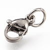 Tarnish Resistant 304 Stainless Steel Lobster Claw Clasps STAS-G240-01A-P-4