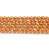 Electroplate Transparent Glass Beads Strands LS-GLAA-H021-01A-FR06-2