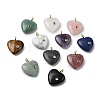 Natural Mixed Gemstone Pendants G-P588-01G-A-1