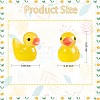 100Pcs Luminous Tiny Ducks Mini Resin Duck Colorful Miniature Fairy Garden Mini Duck  for Miniature Landscape JX530A-2