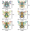 6 Styles Insect Bees DIY Diamond Keychain Painting Kit PW-WG6D52B-01-1