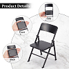 Cute Mini Plastic Foldable Chair DJEW-WH0015-79B-3