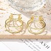 Brass Cuff Earrings for Women EJEW-U036-03G-2