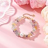 Natural Fluorite Chip Beaded Bracelets for Women BJEW-JB12306-02-1