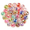 UV Plating Transparent Acrylic European Beads OACR-F004-03-1