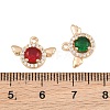 Brass Pave Cubic Zirconia Charms CU-CBA8183-02G-3