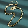 Brass Oval Link Chain Necklaces NJEW-A042-16G-5