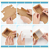 Foldable Paper Drawer Boxes with Clear Plastic Cover LS-CON-WH0095-68B-05-4