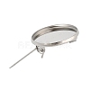 304 Stainless Steel Brooch Cabochon Settings STAS-E547-08E-P-3