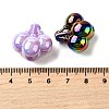 UV Plating Opaque Acrylic Beads MACR-F083-09-3