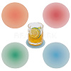 GOMAKERER 4Pcs 4 Colors Gradient Color Acrylic Cup Mats AJEW-GO0001-04-1