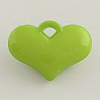 Opaque Acrylic Heart Charms SACR-Q099-M01-2
