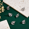 6Pcs Alloy Lapel Pin Backs JEWB-DC0001-23P-5
