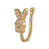 Brass Micro Pave Clear Cubic Zirconia Clip-on Nose Septum Rings WGE30AD-12-1