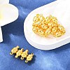 Round Brass Magnetic Clasps with Loops KK-D331-G-5