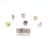 Brass Rhinestone Spacer Beads RB-JP0002-12-NF-5