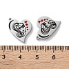 304 Stainless Steel Enamel Pendants STAS-M102-13P-02-3